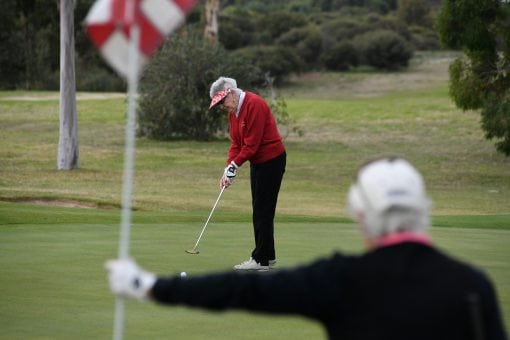 Marjorie Reinheimer, C Grade, playing in the final round of Horsham Golf Club  Championship.